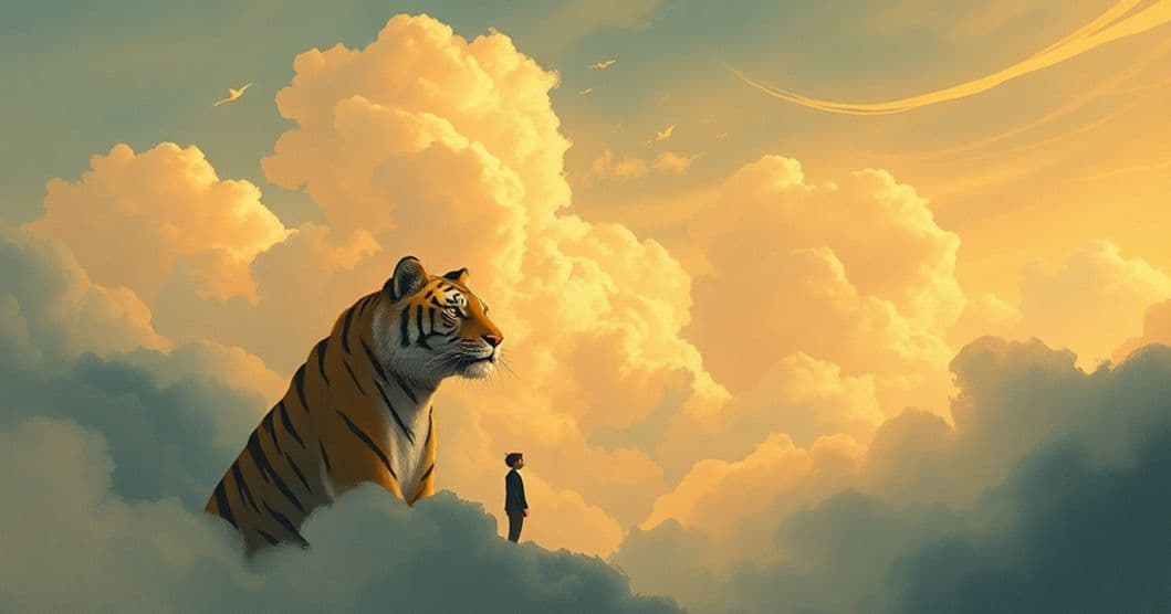 Featured image for Whispers with Tigers: The Hidden Meaning of Skybound Feline Dreams