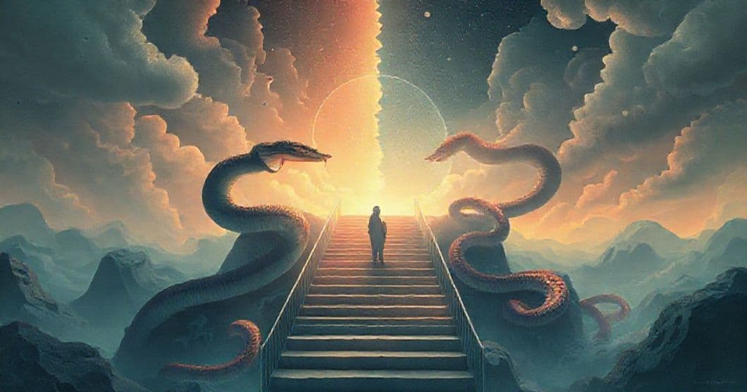 Featured image for Navigating the Dichotomous Realm: A Dream Analysis of Snakes, Staircases, and Symbolic Division