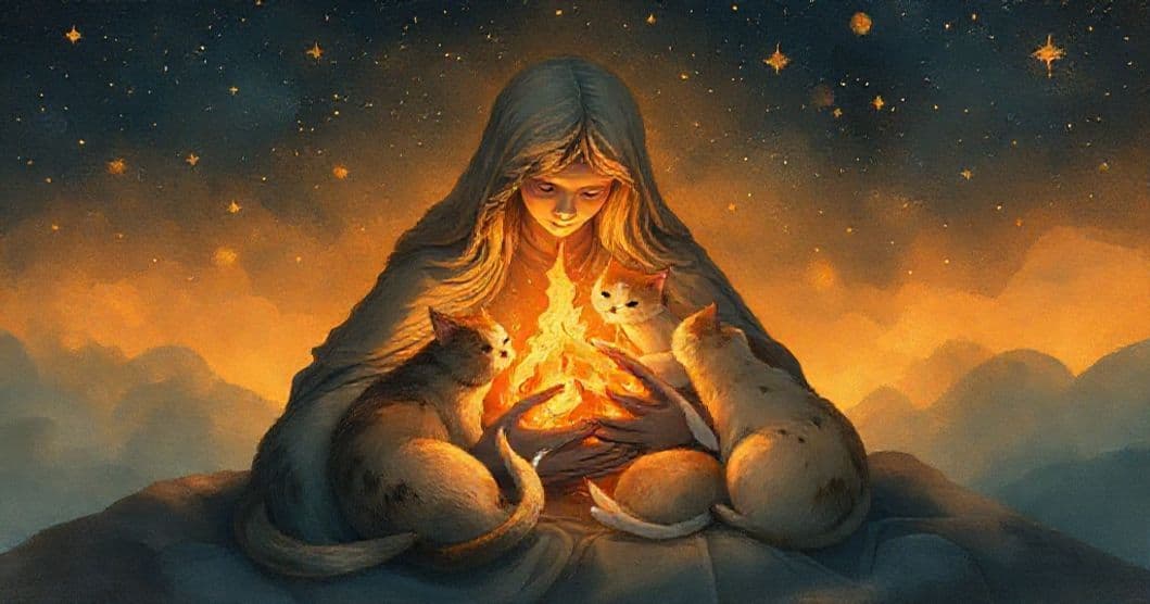 Featured image for Cradling Cats Embers: The Hidden Language of Feline Constellation Dreams