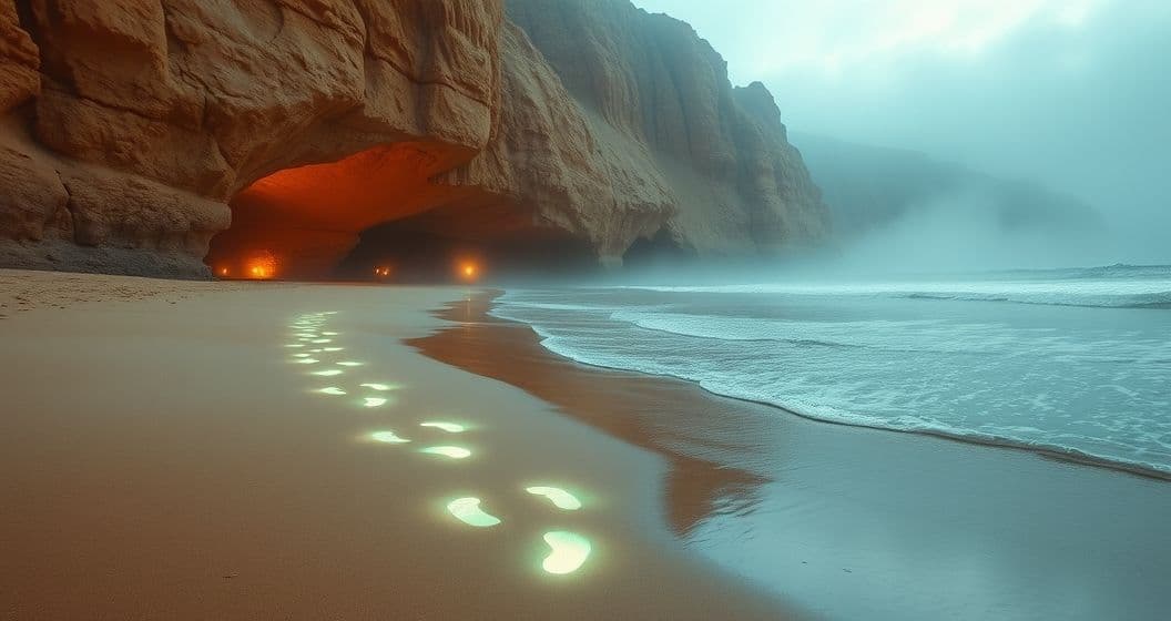 Featured image for Beach Chambers: The Hidden Meaning of Following Footprints in Dreams