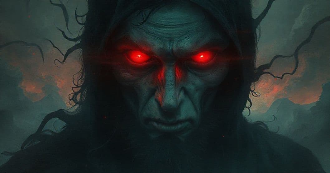 Featured image for The Red-Eyed Figure: A Jungian Exploration of Mortality, Conflict, and Shadow Archetypes