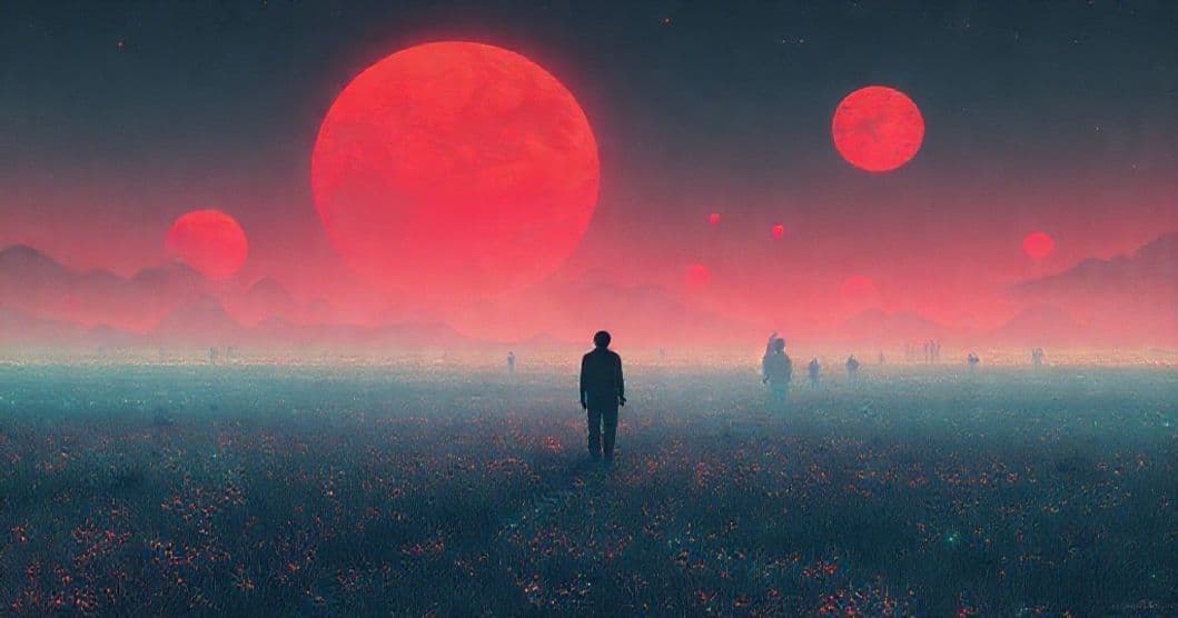 Featured image for Navigating the Liminal: A Dreamer’s Encounter with Red Moons, Fluorescent Fields, and Recurring Figures