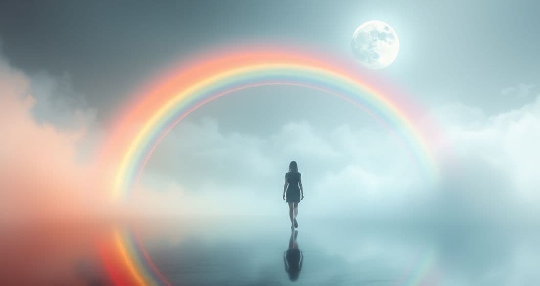 Featured image for Moonlit Rainbow Wanderings: The Symbolism of Flickering Color Journeys