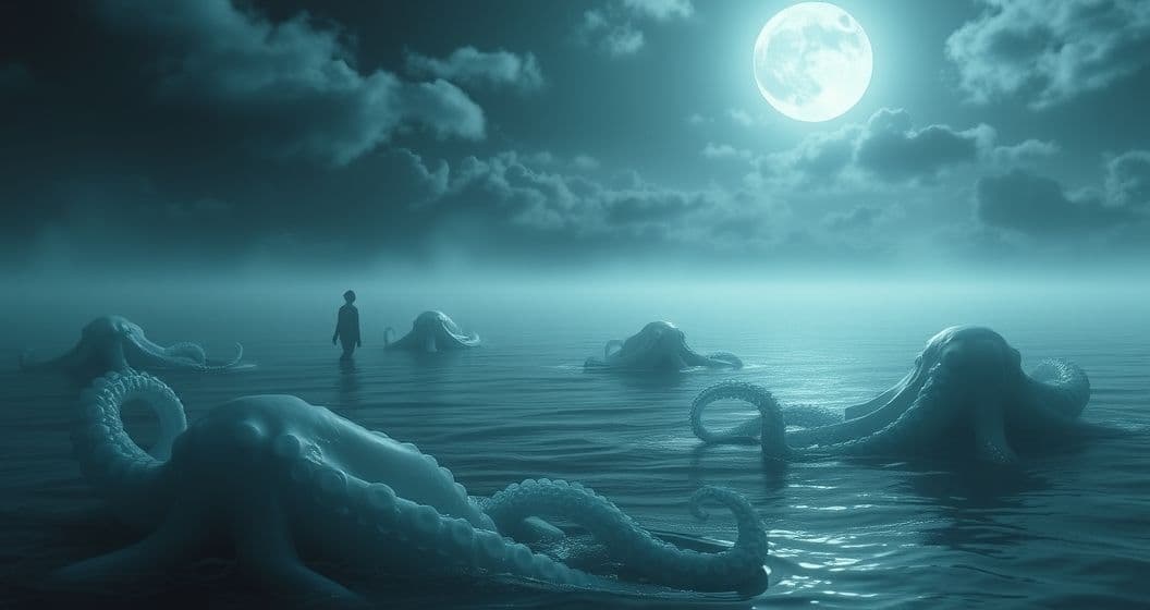 Featured image for Moonlit Octopus Wanderings: Decoding the Subconscious Dance of Tentacles and Light