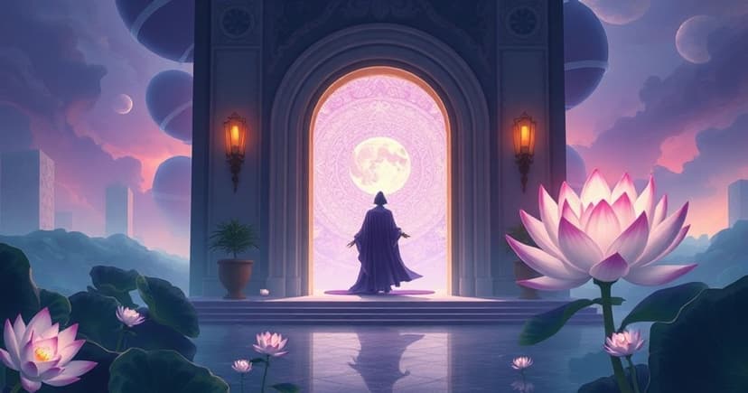 Featured image for The Hotel Threshold, the Purple Guardian, and the Lotus: A Dream of Transformation