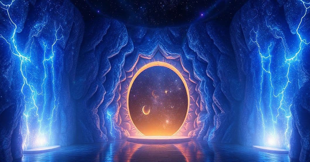 Fallback Dream Image: fantasy dream portal with light beams